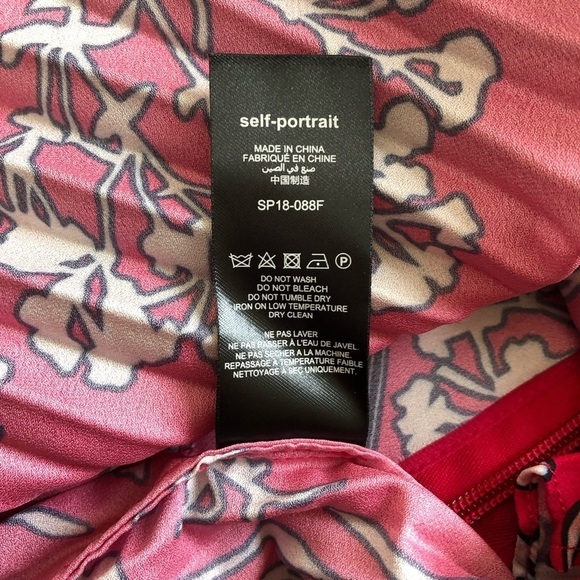 Self-Portrait Off The Shoulder Pleated Floral Mini Dress 6 - Picture 6 of 11